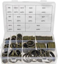 Zdjęcie ZESTAW PODKŁADEK METRYCZNYCH DO KORKÓW SPUSTOWYCH PODKŁADKI M6-M30 240 SZT. - Dąbie