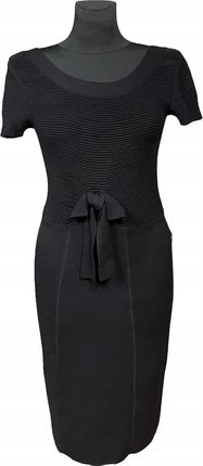 TWIN-SET Sukienka za Kolano Wygodna Stylowa Elegancka Czarna Rozmiar M