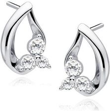 Zdjęcie Magar Silver Srebrne kolczyki cyrkonia biała kwiatki SL-Z1585E  - Strzelce Krajeńskie