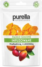 Zdjęcie Purella Superfoods Mango suszone, infuzowane marakują i sokiem z limonki, 55 g - Tarczyn