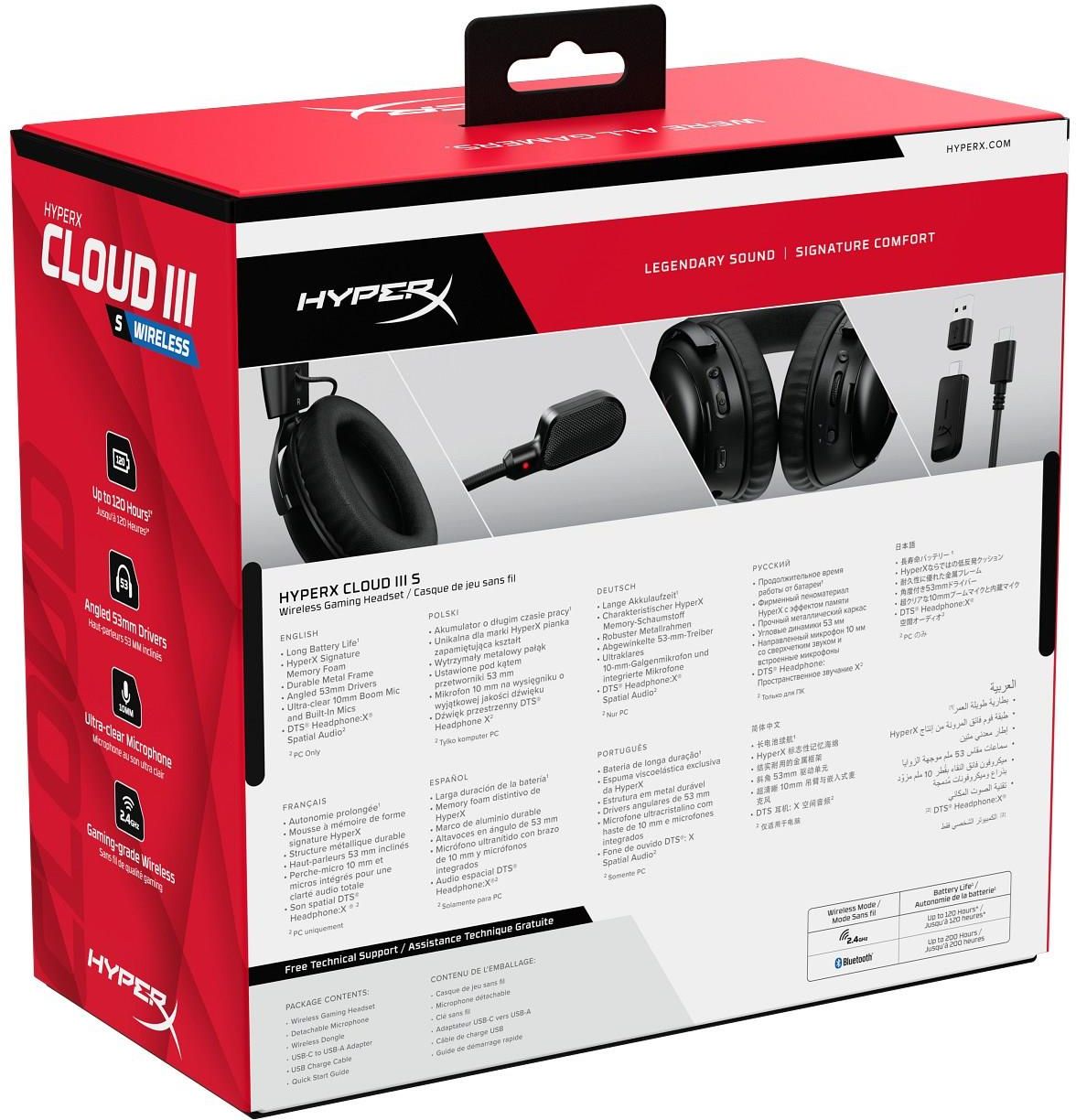 фото Навушники з мікрофоном HyperX Cloud III S Wireless Black (A59YZAA)