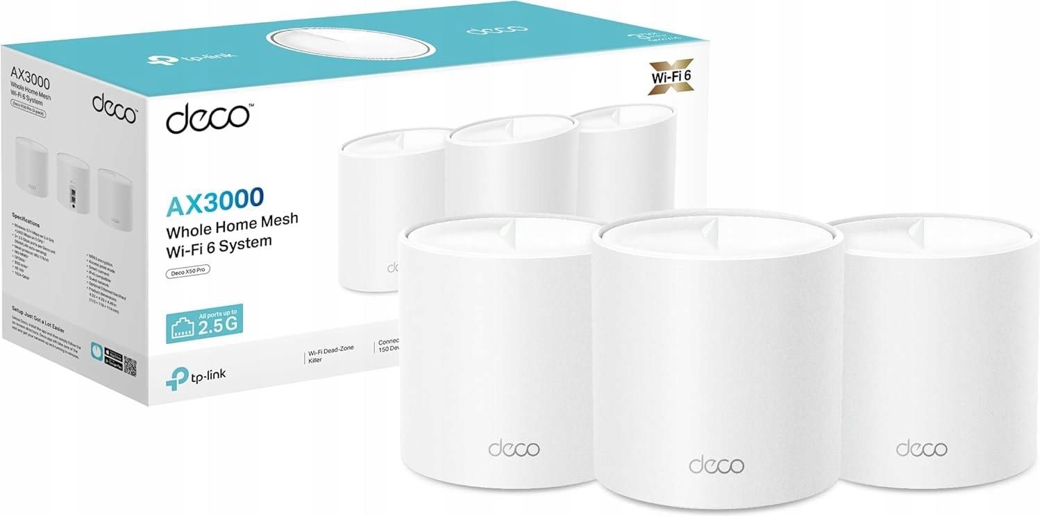Router Tp-Link Deco X50 Pro Mesh 3-pak (DECOX50PRO3PAK) - Opinie i