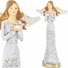 Zdjęcie Art-Pol Aniołek Figurka Anioł Z Gołębiem W Ażurowej Sukience 20CM - Woźniki