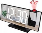 Strado Elektroniczny Zegar Led cyfrowy z projektorem budzik termometr lustro 4w1 (5905101598447)