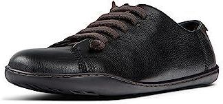 Camper dla kobiet. K200514-040 Skórzane sneakersy Peu Cami czarne (40), Skóra, Czarny, Mapa, Smycze, Zwykły, Zrównowa&#3