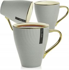 Festa Italia Porcelanowy Kubek Na Kaw� Herbat� Wrzosowy Z Z�otym Uchem 400ml