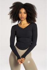 Zdjęcie Koszulka fitness damska Gym Glamour wycięta z długimi rękawami - Mikstat