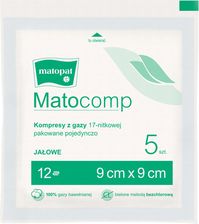 Zdjęcie Matocomp Kompresy Jałowe Z Gazy 17-Nitkowej 9x9cm 12W 5szt. - Opole