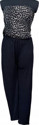 Conleys Black Kombinezon Bez Rękawów Lekki Wygodny Czarny z Panterką S