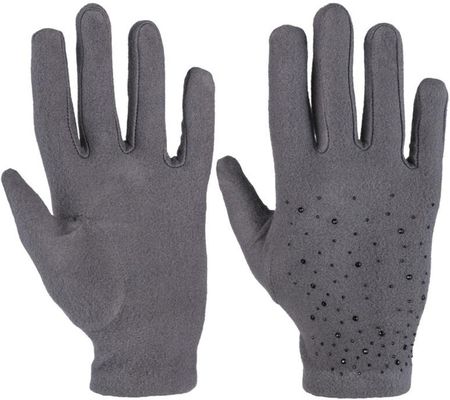 Szare Rękawiczki Glamour Damskie Moraj