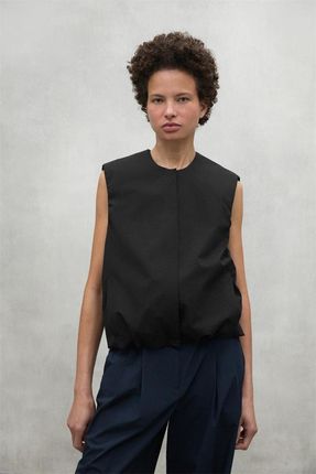 ECOALF dla kobiet. MCWGAVEKARIN0151S25-319 Kamizelka Karin czarna (S), Czarny, Zwykły, Poliester z recyklingu, Zrównoważony