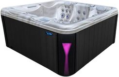 Hydrosan Wanna Spa Jacuzzi Ogrodowe Z Hydromasa�em 4-Osobowa 200X200cm  Cappuccino Obudowa Antracyt Spa566