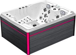 Hydrosan Wanna Spa Jacuzzi Ogrodowe Z Hydromasa�em 3-Osobowa 213X165cm  Bia�a Per�a Obudowa Szara Deska F22 Spa754