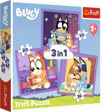 Zdjęcie Trefl Puzzle 3w1 Poznaj Bluey 34895 - Opatowiec