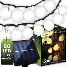 Zdjęcie Lumiled Girlanda Solarna Ogrodowa 50 Led Ozdobne Kulki 9,27M 3000K Solix - Rzeszów