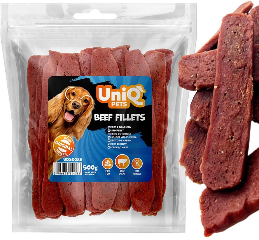 Karma Unimis Przysmak Dla Psa Filet Paski Z Wołowiny Beef Fillets Uniq ...