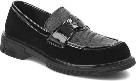 Czarne Mokasyny Filippo Modne Obuwie Damskie