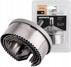 Zdjęcie Graphite Otwornice Do Drewna 60 - 95mm H 40mm 5 Szt. - Ostrzeszów