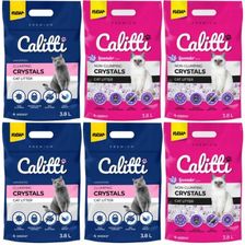 Zdjęcie Calitti Calitti® Crystals Lavender / Clumping Żwirek Silikonowy Bezpyłowy Dla Kota Mix 6x3,8L Zestaw - Słomniki