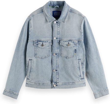 Scotch & Soda — Regular Fit Denim Jacket - M Haftowana kurtka jeansowa Lekkie kurtki