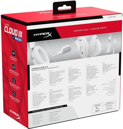 HyperX Cloud III S ワイヤレスゲーミングヘッドセット ホワイト Cloud III S Wirelessゲーミングヘッドセット