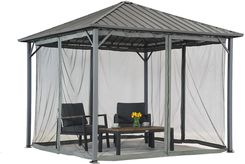 Garden Point Altana Ogrodowa Itaka 3X3 Z Moskitierą Antracyt Gap1313