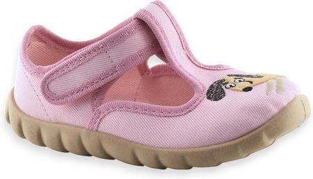 Różowe kapcie do żłobka dla dziewczynki Befado 627P012 Flexi