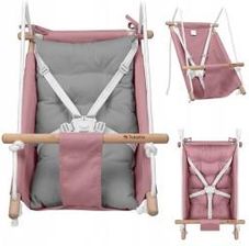 Zdjęcie Huśtawka Kołyska dla dzieci 3w1 +6m Leżaczek Do Domu Ogrodu Różowa Tulano - Dzierzgoń