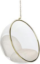 Zdjęcie Fotel Wiszący Bubble Gold Velvet Poduszka Beżowa - Warka