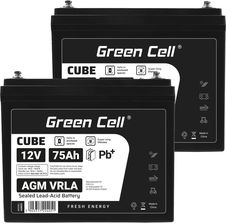 2 x akumulator Green Cell Cube AGM VRLA IP54 12V 75Ah