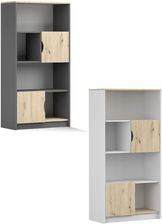 Zdjęcie Regał wysoki Joy – 2 szafki + otwarte półki 80x160cm, pokój dziecięcy, pokój młodzieżowy - Tłuszcz