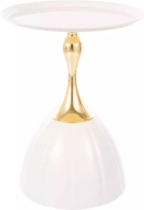 Signal Stolik Kawowy Okrągły Piana Fi38 Biały Złoty