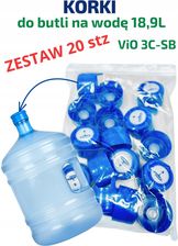 Zdjęcie KORKI do butli na wodę 18,9L, ViO 3C-SB, ZESTAW - 20 szt, NIEBIESKI - Konstancin-Jeziorna