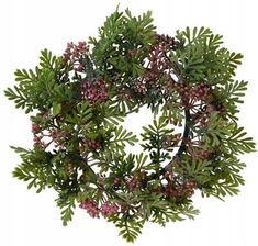 Zdjęcie Wianek Zielony Z Różowymi Pączkami Ozdobny 22cm  - Nowe Miasteczko