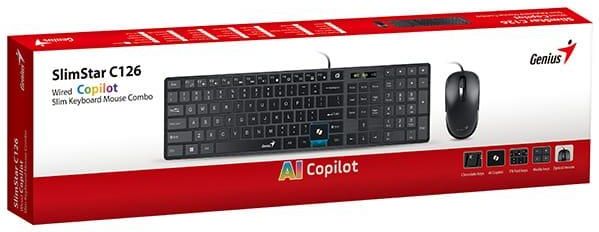 Genius SlimStar C126 Wired Keyboard and Mouse Combo