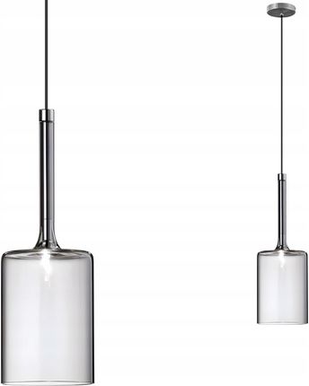 Toolight Lampa Sufitowa Wisząca Szklana Pojedyncza Szara Transparentna G4 (Osw04310)