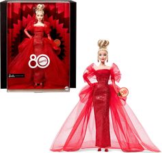 Zdjęcie Barbie Mattel 80-lecie Lalka kolekcjonerska Blondynka JBJ17 - Konin