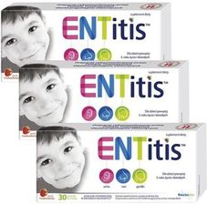 Zdjęcie Polski Lek Entitis Do Ssania Truskawkowy 3x30past. - Rzgów