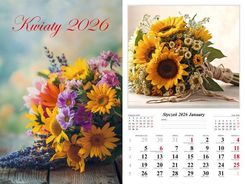 Zdjęcie Kalendarz 2026 ścienny 13-k Kwiaty - Tarnów