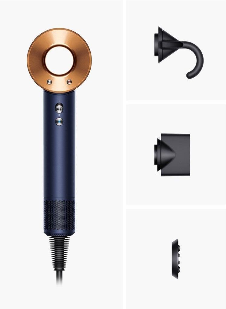 фото Фен Dyson HD07 Supersonic Straight+Wavy Prussian Blue/Rich Copper (113277-01)