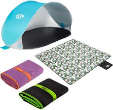 Zdjęcie Nils Camp Zestaw Plażowy Namiot Nc3174 + Koc Nc8008 Ręcznik Ncr11 Ncr12 Czarne - Wojcieszów