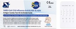 Zdjęcie Deepblue Test Combo 5w1 Covid-19 Grypa A+B Rsv Adenowirus 1szt. - Lipsko