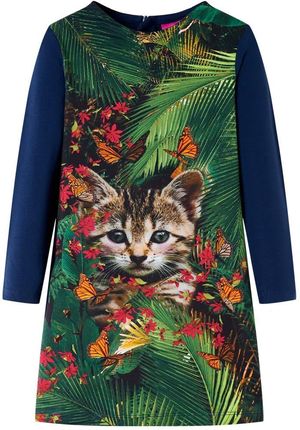 Sukienka dziecięca Kotek granatowa 116 (5-6 lat)