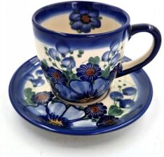 Ceramika Beata Wozniak Fili�anka Ze Spodkiem 220ml Ceramika Styl Boles�awiec