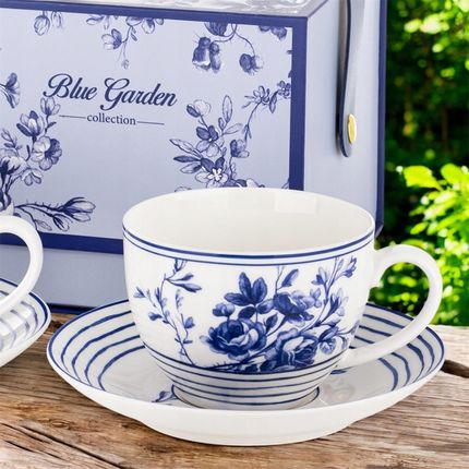 Artpol Kpl Porcelanowy Filiżanki 220ml Kolorowe 2+2 Zestaw Dla