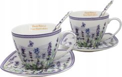 Zdjęcie Queen Isabell Zestaw Filiżanek Z Podstawkami I Łyżeczkami Z Porcelany Lawenda - Szczawnica