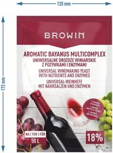 Zdjęcie Browin Drożdże Winiarskie Aromatic Bayanus Multicomplex 400404 - Ostrołęka