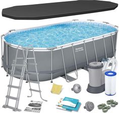 Basen ogrodowy stela�owy 549 x 274 x 122 cm 12w1 Bestway 56710