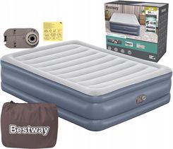 Bestway Dmuchany Dla 2 Os�b Dwuosobowy Wysoki 200X150 Wbudowan� Pompk� Elektryczn� Szary