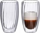Mondex Zestaw 2 Szklanek Wysokich Termicznych Z Podwójną Ścianką Ryflowanych 450ml